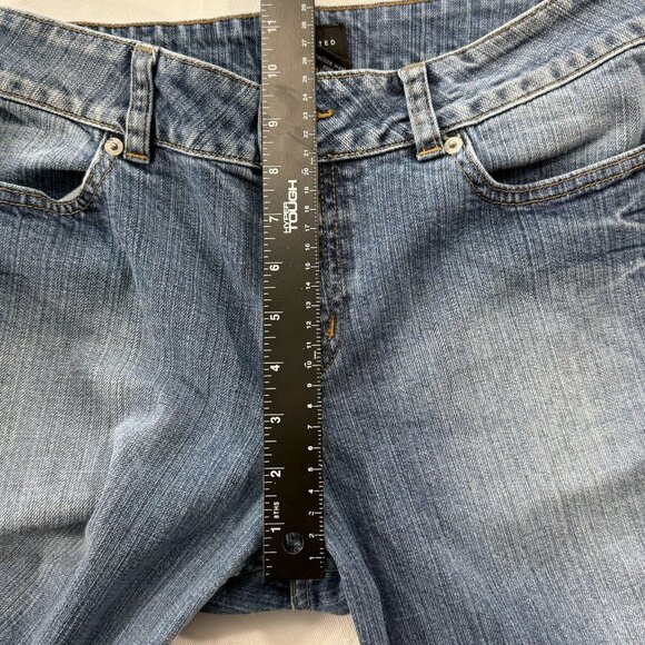 Vtg Y2k 90s Flared Jeans Women’s Sz 10 Whiskering Faded Distressed Worn Bootcut - Picture 10 of 11